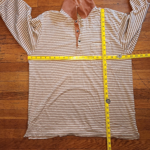 LANVIN Long Sleeve Embroidered Logo Striped Polo Shirt - Picture 5 of 13